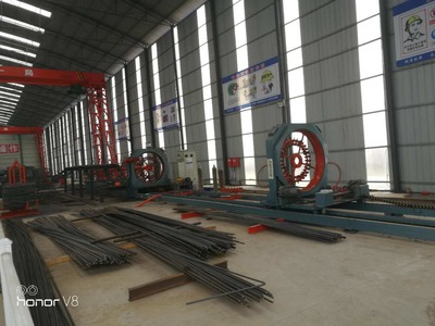 靖神铁路10标第二钢构件加工厂- 钢筋弯曲机- 钢筋笼滚焊机-钻孔桩钢筋笼 .
